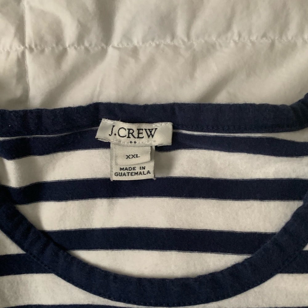 Navy striped T-shirt dress